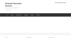 Desktop Screenshot of americangeneratorservices.com
