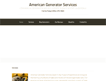 Tablet Screenshot of americangeneratorservices.com